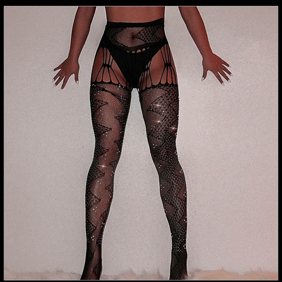 Other - ❤️NEW Sexy Bling Fishnet Garter Stockings
